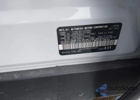 2023 Mitsubishi Outlander Es 2.5 2Wd z USA, uszkodzony, nr VIN JA4J3TA86PZ016091